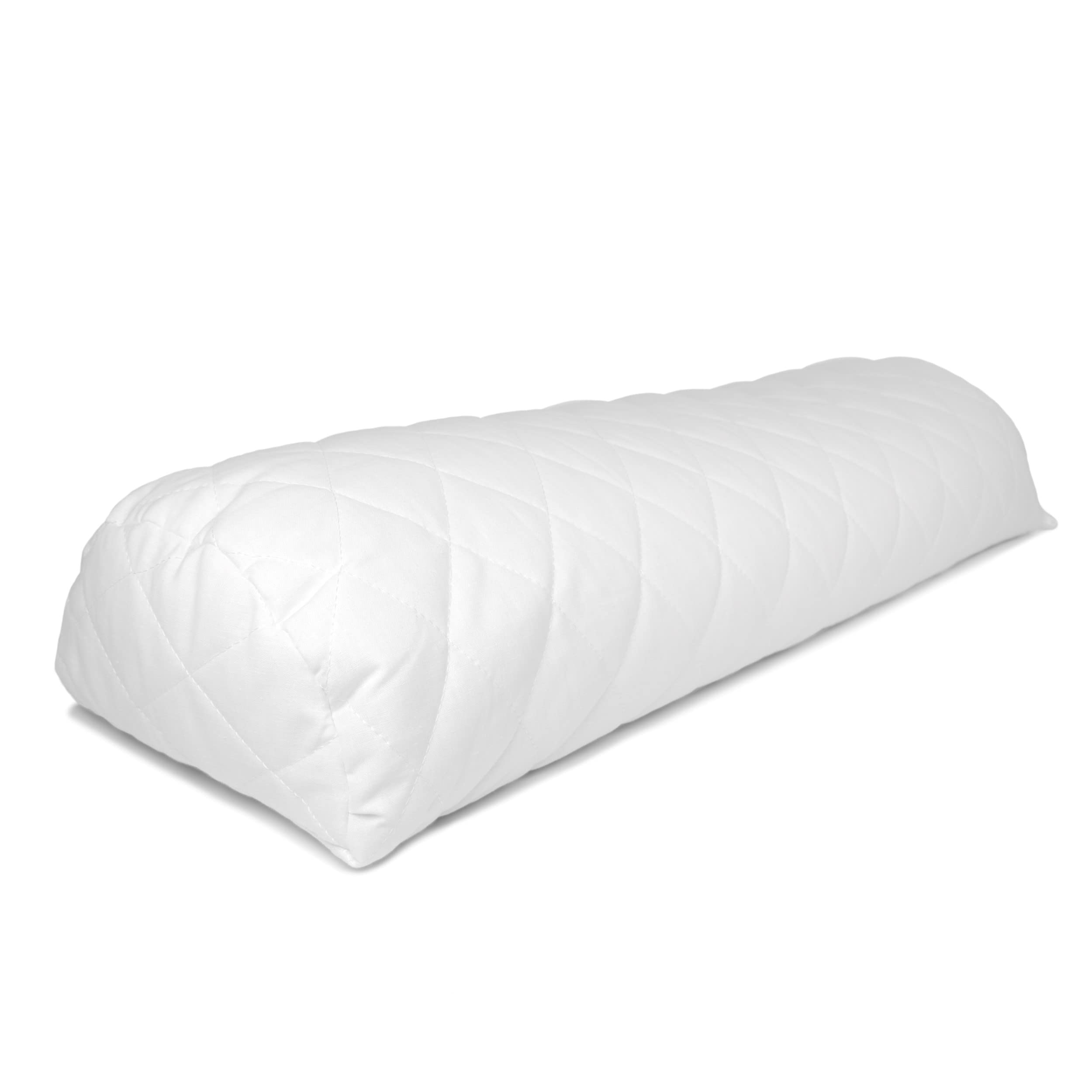 GIRAFFENLAND Bio-Buchweizen Halbrolle 55cm, Steppware weiß - Nacken Kissen Rolle - direkt befüllt