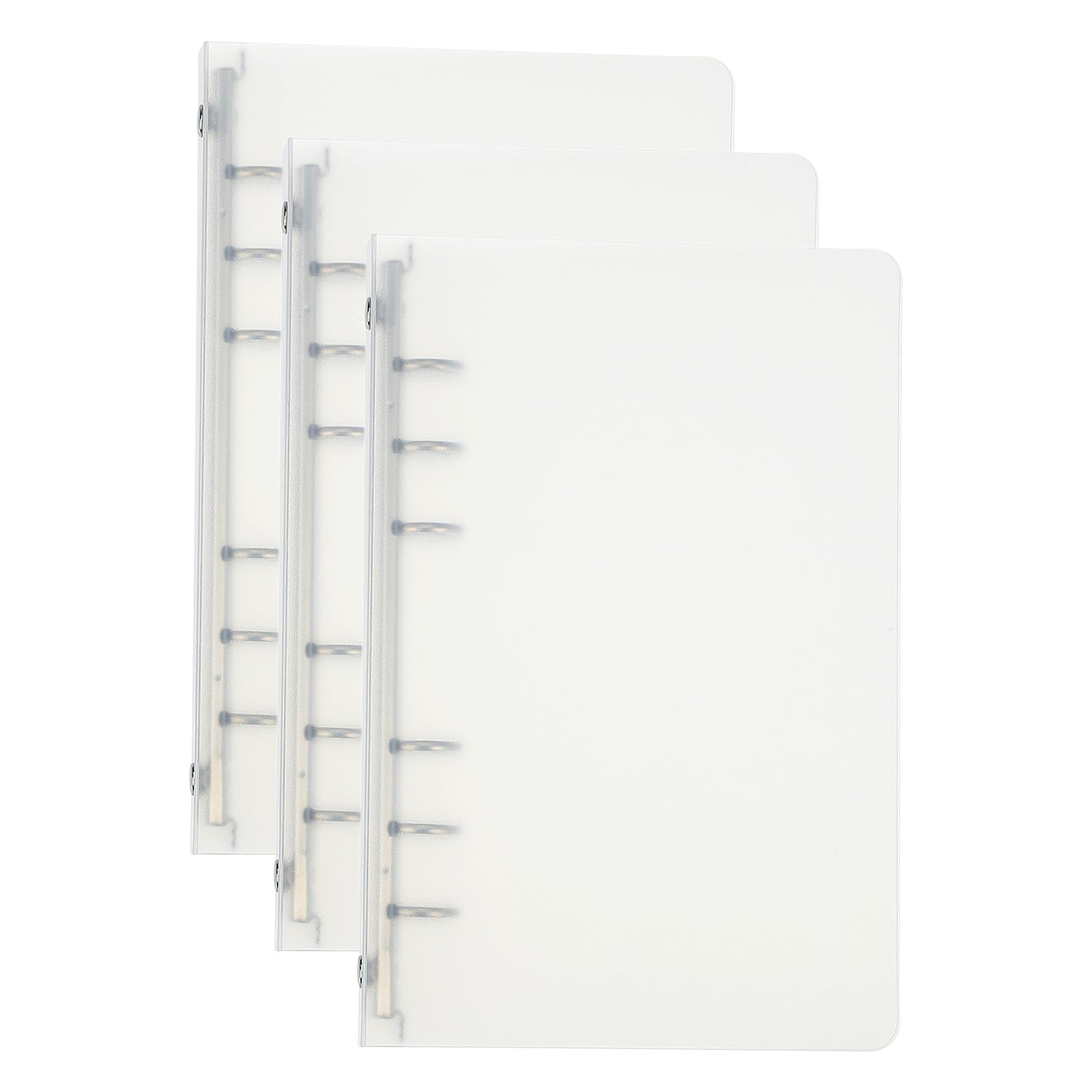 Patikil A6 Binder Cover, 3 Pcs PP 6 Ring Loose Leaf Binder Protectors - Transparent