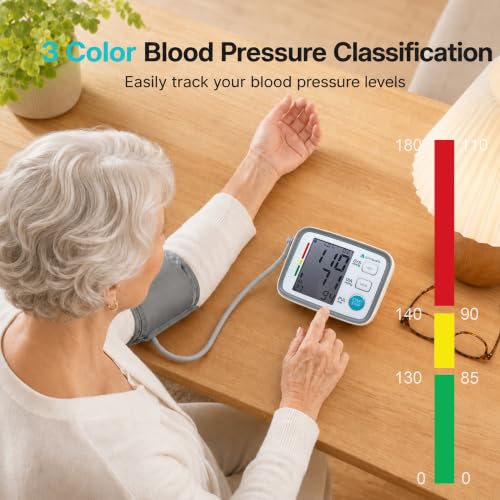 Image of Blood Pressure Monitor with Bluetooth App Tracking for Home Use