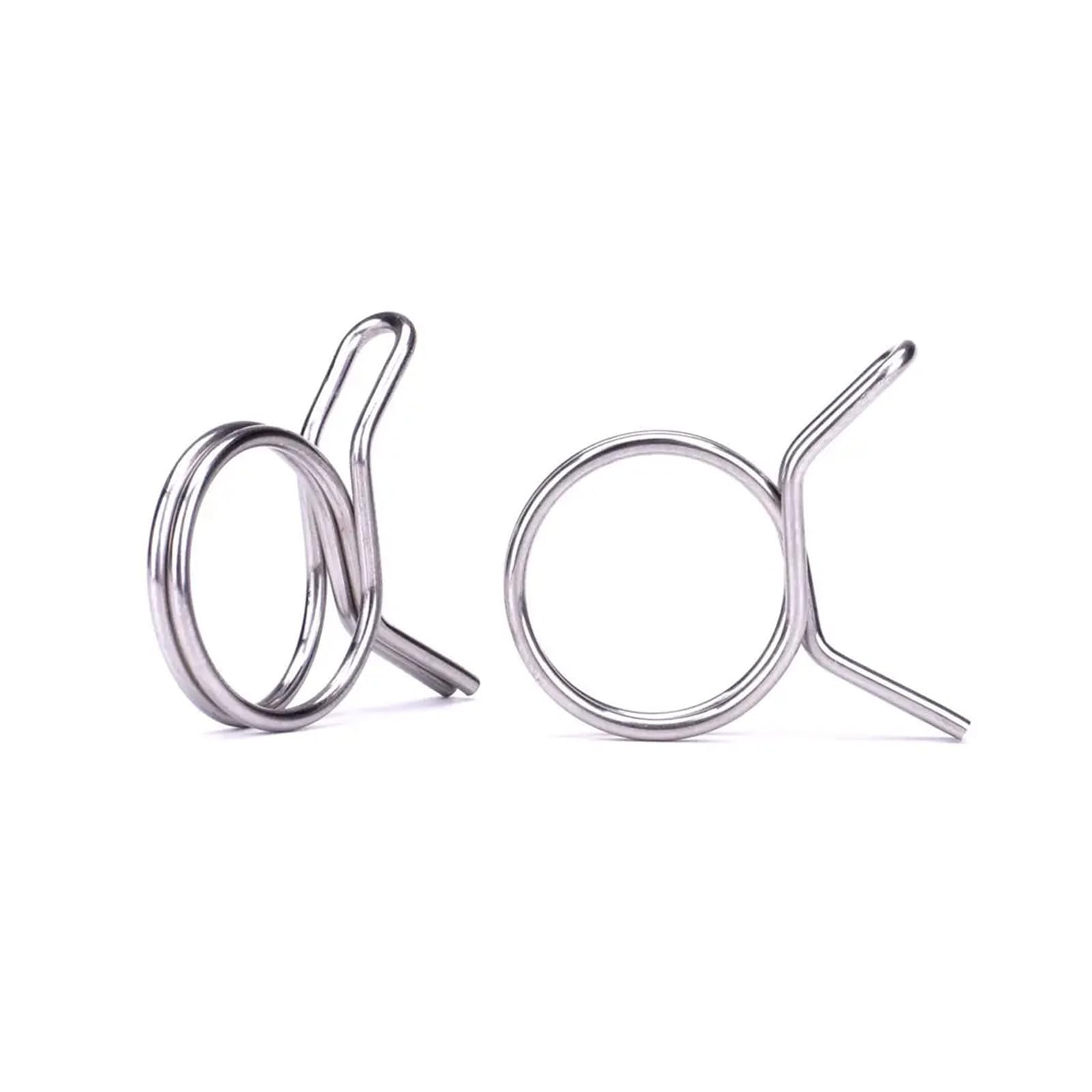 10 fascette stringitubo da 5 a 14 mm, in acciaio inox, clip a molla per tubi, clip di tenuta per tubi, accessori hardware (5 mm, 50 pezzi)