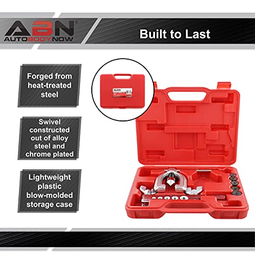 Abn Auto Double Flaring Copper Aluminum Soft Steel Brake Line And Brass Tubing Tool Kit #TOP3
