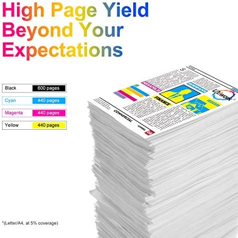 Uniwork 16XL Compatible Ink Cartridges Multipack for Epson 16 XL for Workforce WF-2630 WF 2630 2650 WF2630 WF2650 WF2660 WF2750 WF2760 WF2510 WF2520 WF2530 WF2540 (Black Cyan Magenta Yellow,15-Pack)