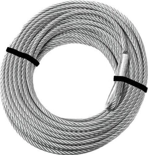 New Replacement For Winch Steel Cable Rope 4500-5000 LB 15/64" x 38' ATV UTV