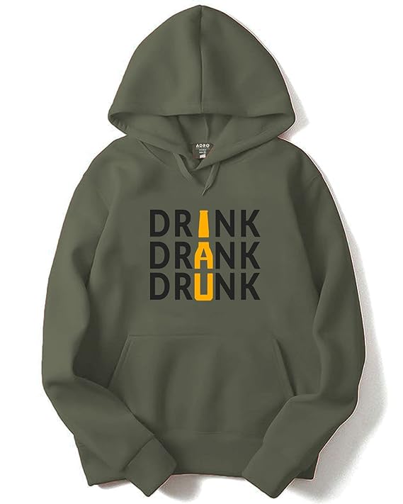 Men's Drink Drank Drunk Printed Hoodies