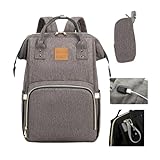 Bolsa Mochila Maternity Land Original Tradicional Com Usb+Bolsinha Porta Mamadeiras+Par de Ganchos (Cinza)