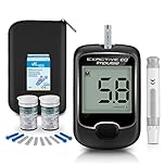 Diabetes Testing Kit Blood Glucose Monitor Meter Blood Sugar Tester with 50 Test Strips and 50 Lancets in mmol/L by Exactive EQ Impulse in mmol/L