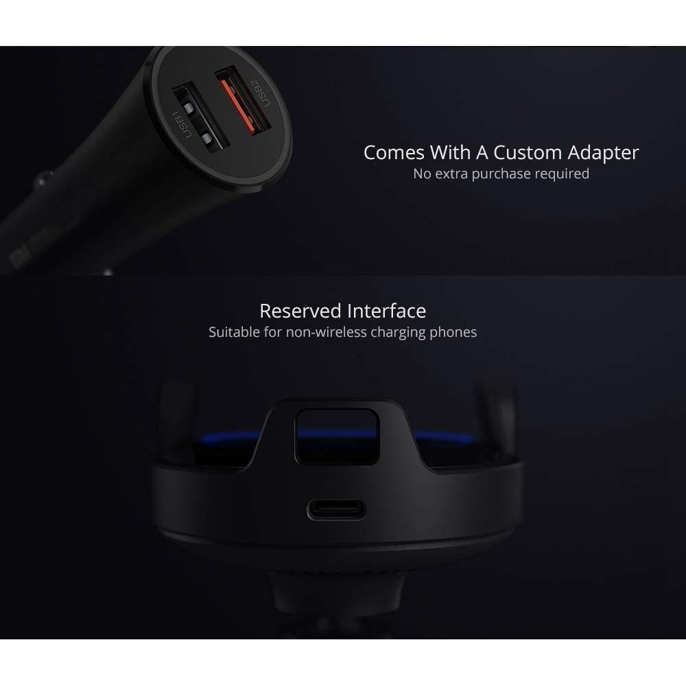 Xiaomi Mi 20 W MAX Qi Cargador de Coche inalámbrico WCJ02ZM pellizco automático con Sensor infrarrojo Inteligente Carga rápida Titular del teléfono del Coche