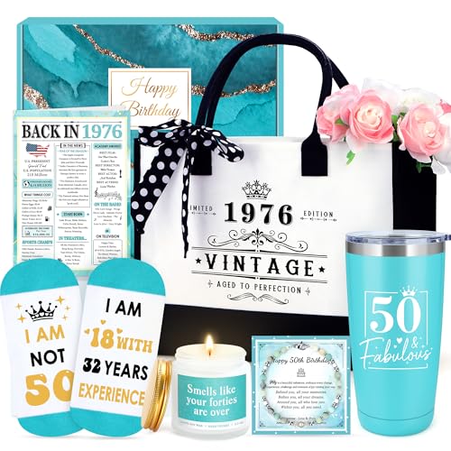 50th Birthday Gifts for Her 50 Year Old Gifts for Women Turning 50 and Fabulous Gift Ideas...