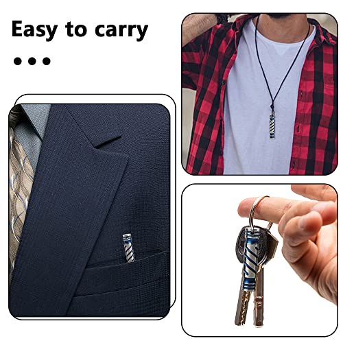 Small Outdoor Waterproof Storage Metal Container, Titanium Keychain Pill Holder ，Portable Mini Pill Organizer For Outdoor Camping Travel (Blue) #TOP5