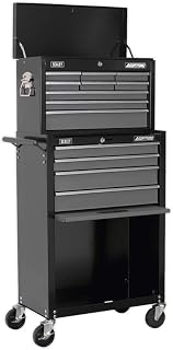 Sealey Ap2513B Topchest & Rollcab Combi 13 Drawer Ball Bearing Runner Black/Grey