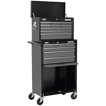 Sealey Ap2513B Topchest & Rollcab Combi 13 Drawer Ball Bearing Runner Black/Grey