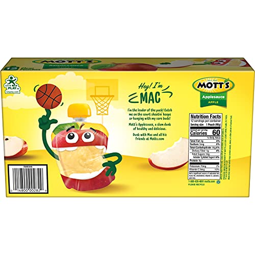 Mott's Applesauce, 3.2 Oz Clear Pouches (Pack Of 48) #TOP3