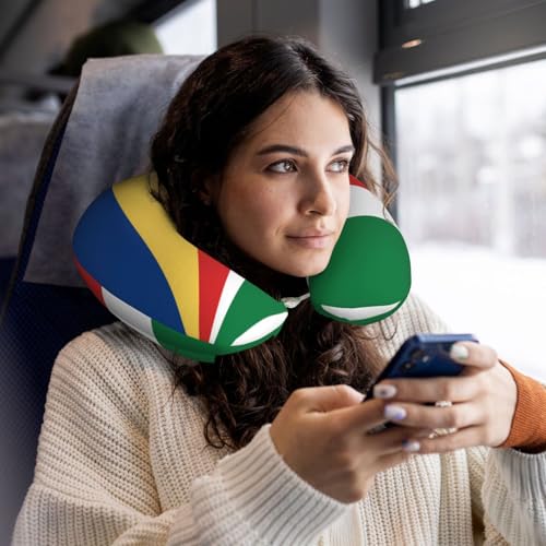 Almohada de viaje de espuma viscoelástica en forma de U miniatura 5
