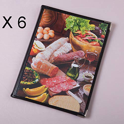 protèges Menu Porta Menù Set di 4,6,10,15,1 A4 per Hotel Ristorante Copertine Vinile Nero Trasparente Pieghevole Stile Menù Americano Protezioni Angoli Acciaio Inossidabile Bar Caffetterie
