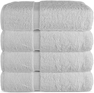 Luxury Hotel & Spa Bath Towel 100% Genuine Turkish Cotton, Set of 4
