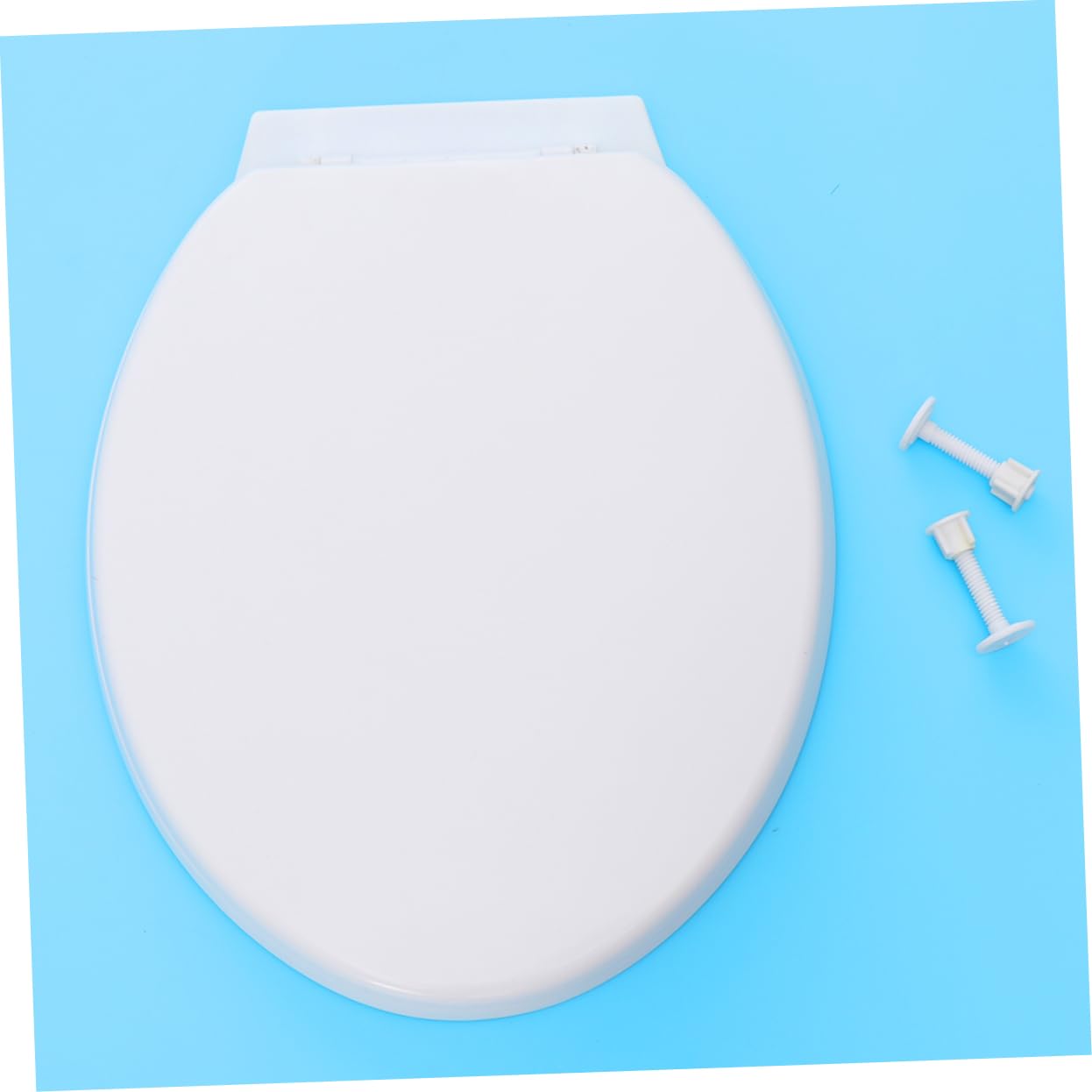 Anneome Weißer Pp Toilettensitz mit Hautfreundlicher O-form für Badezimmer und Hotel