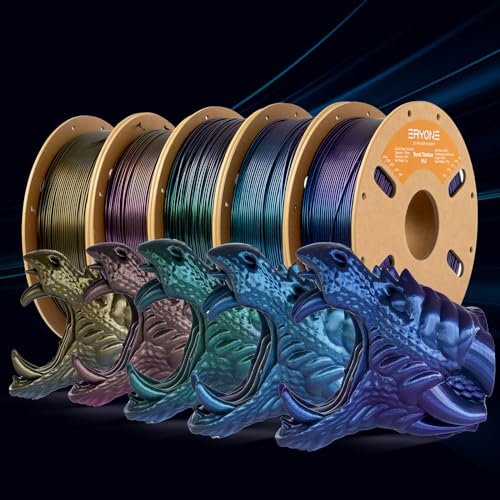 Image of ERYONE Burnt Titanium PLA Filament 3D Printer PLA Filament 1.75mm + /- 0.03mm, Glitter PLA Filament 1KG Cardboard Spool(2.2LBS), Green