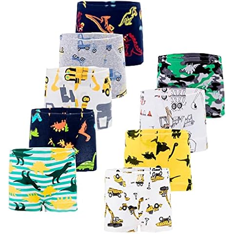 JackLoveBriefs Boys Cool Cotton Boxer Brief Underwear Pack of 9 (3-4 years, MULTICOLOR,Size:110) Cover