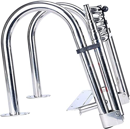 Escalera telescópica para bote 4 peldaños acero inoxidable miniatura 1