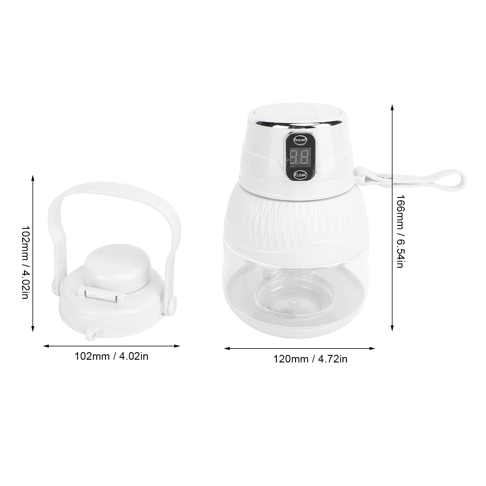 Portable Blender Cup, Cordless Multifunctional Juicer Blender Mini Blender Portable Blender For Shakes and Smoothies (White)