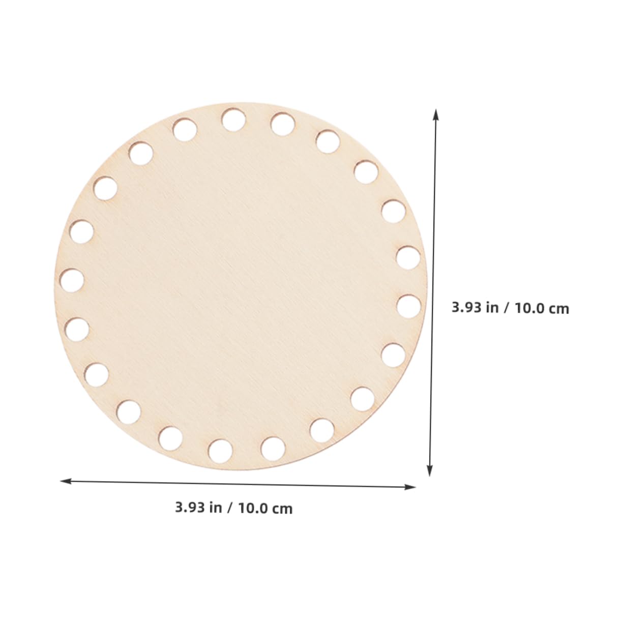 Totority 6Pcs Unfinished Wooden Round Weaving Base for Crochet Baskets Sturdy Craft Materials for Knitting for Beginners and