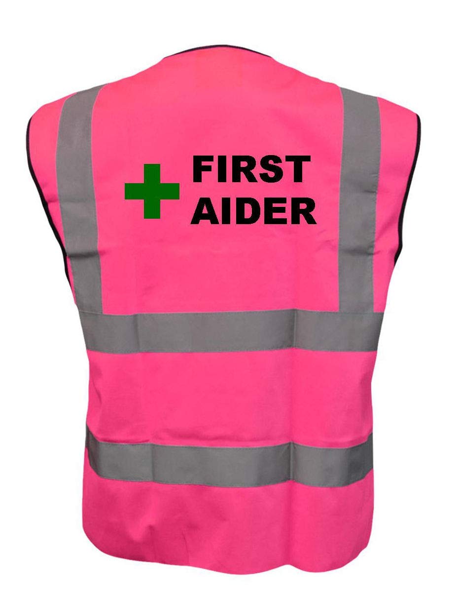 SMB Novelties PINK FIRST AIDER HI VIS VEST (Small)