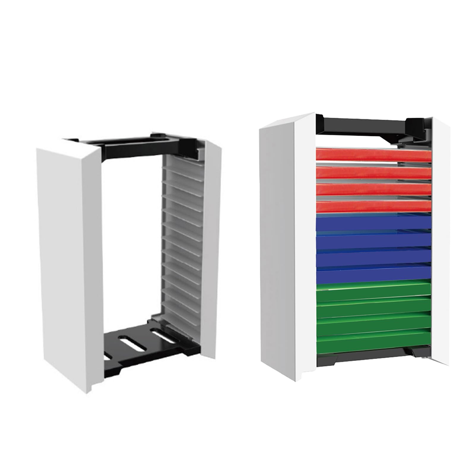 Wallfire Tour de Stockage de Jeu pour PS3, PS4, PS5, Xbox, Switch Games, Universal Game Card Box Storage Rack Tour de Stockage de Jeu vidéo Peut contenir 12 disques de Jeu