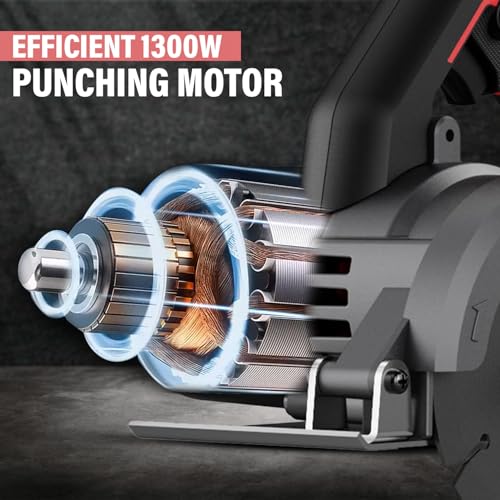 Image of Deli DE-YS110-1E 1300W Corded Electric Marble Cutter High-Speed 13000RPM Adjustable Bevel Cutting Max 32mm Cutting Depth 110mm Blade Safe & Precise for Professional Use (Pack of 1, Voltage:220V-240V)