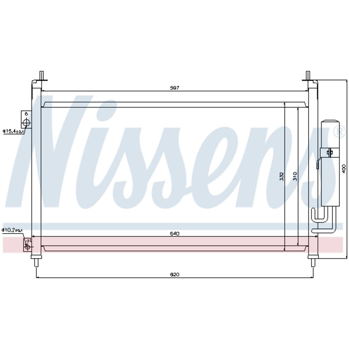 NISSENS Kondensator, Klimaanlage 94875
