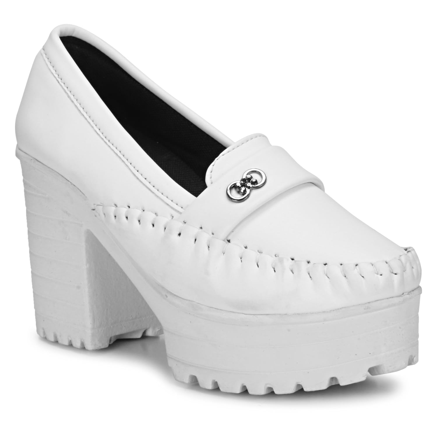 commander shoes High Heel Pull on Belly Pump Shoe for Girls and Women (852 White 7UK) (B0DGLFJNHX) Amazon Price History, Amazon Price Tracker