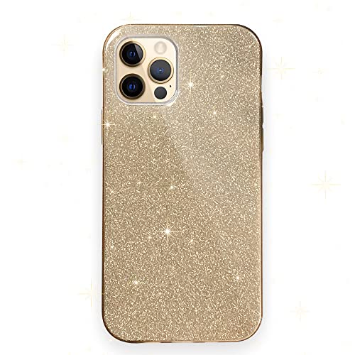 Coque iPhone 13 Pro Max paillettes dorées antichoc compatible chargement sans fil ENILSA