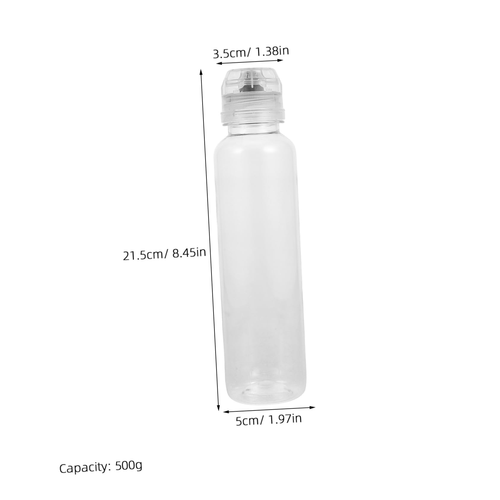 Happyyami 500g Honey Squeeze Bottle Set Plastic Honey Dispenser Jar for Honey Syrups Sauces