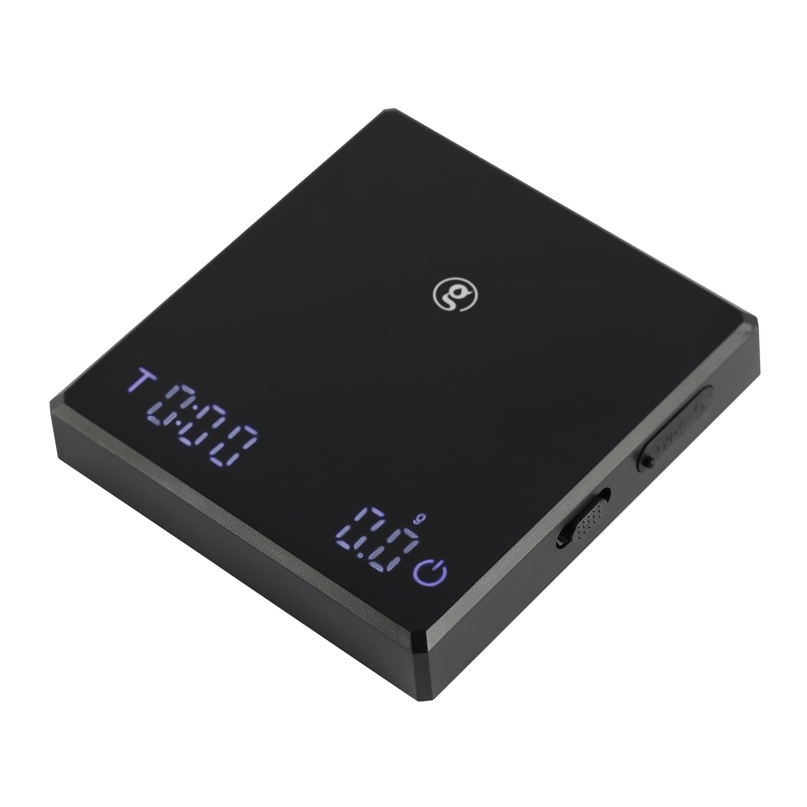 Gemilai Báscula digital de café con temporizador, 2 kg/0,1 g de alta precisión, medición precisa para espresso y vertido, con pantalla LCD, recargable