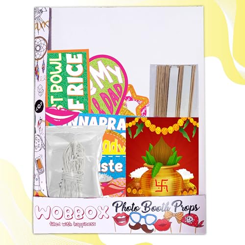 Image of Wobbox Shubh Annaprashan Decoration Items Set which Includes Baby annaprashan Ceremony Props, Subh Annaprashan Banner, Rice Light Decoration, Rice Ceremony Decorations Items(27 Pcs Set)(FP5697)