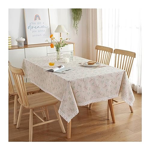 Nappe de table anti tache coton polyester fleur rectangulaire - 2