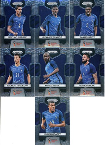 2018 Panini Prizm World Cup Soccer France Team Set of 13 Cards: Paul Pogba(#74), Antoine Griezmann(#75), Alexandre Lacazette(#76), Blaise Matuidi(#77), Hugo Lloris(#78), Kingsley Coman(#79), Kylian Mbappe(#80), Laurent Koscielny(#81), N'Golo Kante(#82), Olivier Giroud(#83), Raphael Varane(#84), Ousmane Dembele(#85), Samuel Umtiti(#86)
