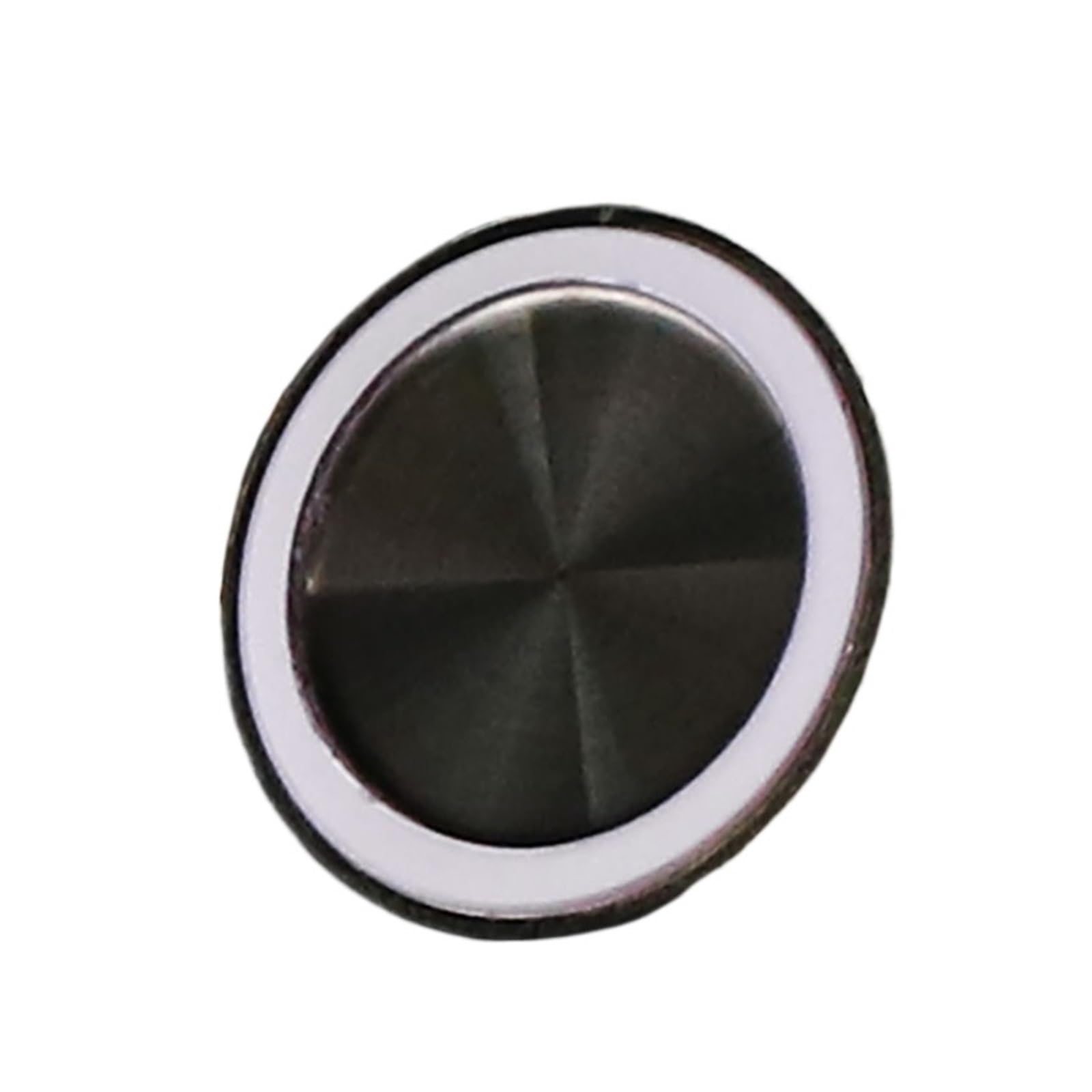 Bouton d'alimentation fixe 19mm en métal brossé avec LED blanche 12V