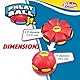 Wahu - PHLAT BALL Junior - Rot - Mini Faltbare Wurfscheibe - Outdoor-Spiele für Kinder ab 5 Jahren - Innovative Ball 10,2cm, Frisbee 15,2cm - Outdoor-Spiele für 2+ Spieler - Mini-Reiseversion