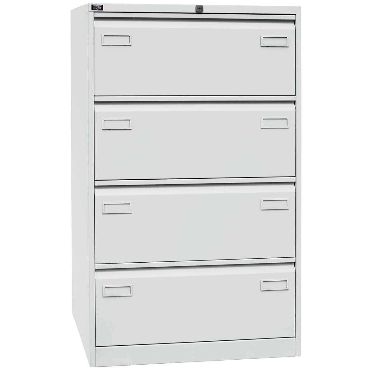 BISLEY Light Hängeregistraturschrank, doppelbahnig, DIN A4, 4 HR-Schubladen, Metall, 355 Silber, 62.2 x 80 x 132.1 cm