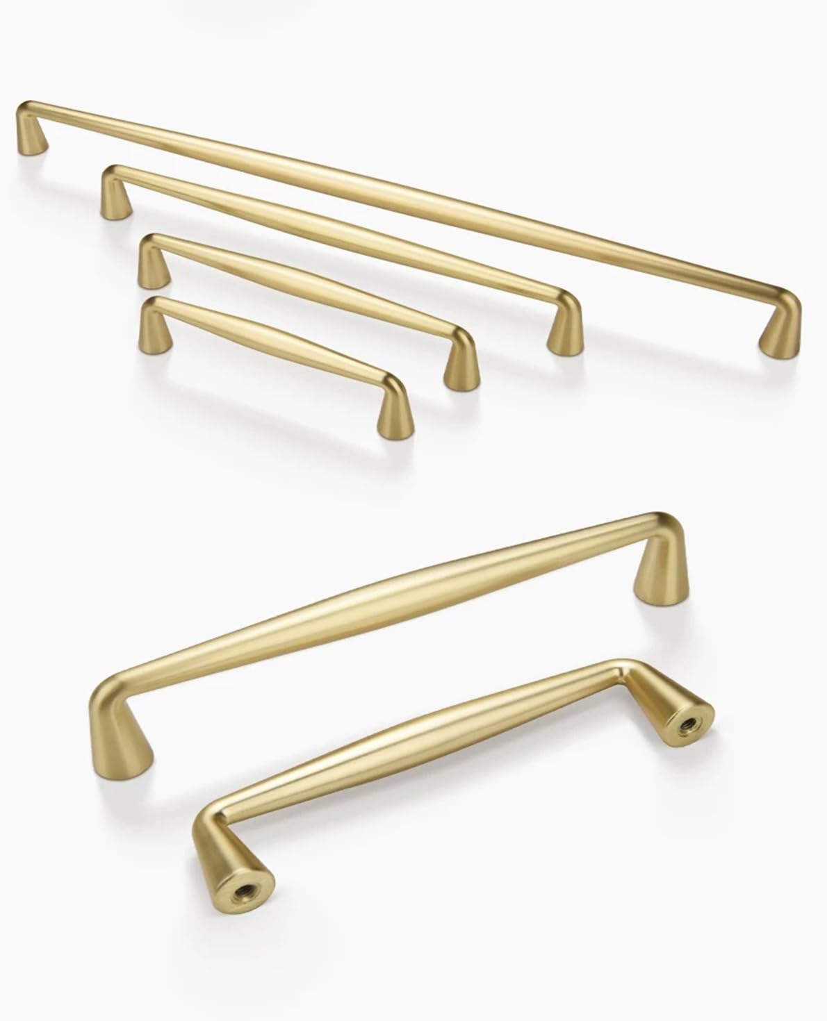 SYZOW 6 Pieces Gold Cabinet Handles, Kitchen Handles 192 mm, Gold Kitchen Handles - Handles Handles for Furniture Handles