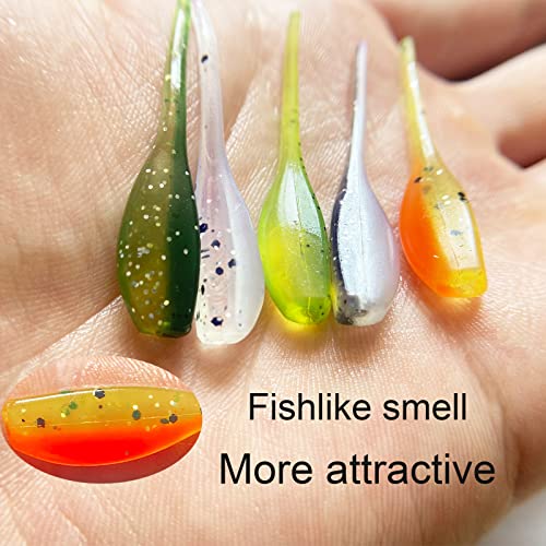 50Pcs Crappie Jigs Lure Set 2 Inch Crappie Bait Crappie Jig Heads Hooks Fishing Lures For Crappie (C:50Pcs Crappie Lures) #TOP3
