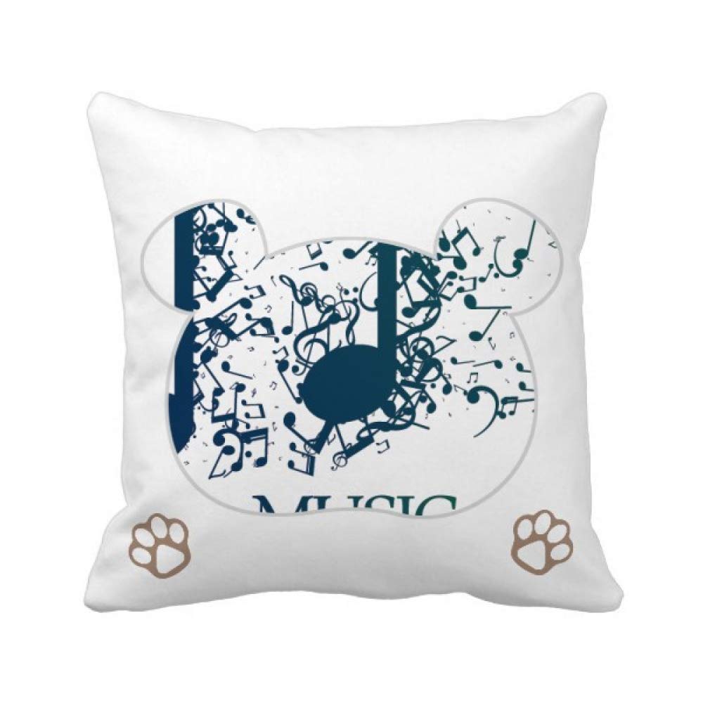 Housse de coussin carrée ours blanc bleu Flappg pour décoration de canapé
