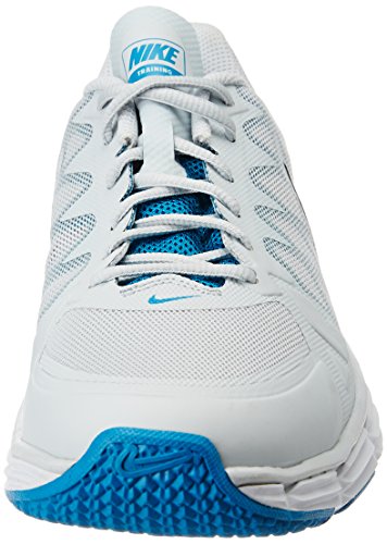 Image of Nike Men's Dual Fusion TR 6 Pure Platinum,Black,Light Black Lacquor,Light Blue Outdoor Multisport Training Shoes -9 UK /India (44 EU)(10 US)