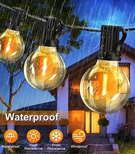 Outdoor String Lights 65ft LED Garden Festoon Light Mains Powered Dimmable Timer Waterproof G40 Bulbs Hanging Patio Lighting with Remote Control for Outside Gazebo Pergola Balcony Cafe - Image 5