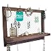 Large Rustic Chocolate Brown Farmhouse Vintage Wall Mounted Hanging Jewelry Organizer, Perfect Holder for Earrings Necklaces Bracelets-Gold Chicken Wire, Present for Women, Wife, Mom, Girlfriend