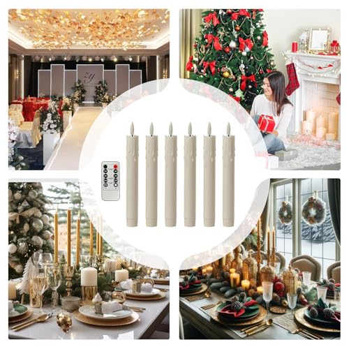 Velas LED parpadeantes sin llama con mando a distancia para eventos 4