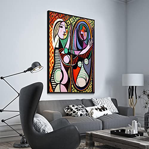 Toile Picasso Fille devant un miroir impression de qualité musée 60x80cm - 3