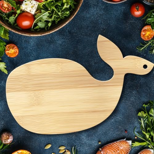 Tabla de Cortar y Servir en Bambú con Diseño de Ballena miniatura 3
