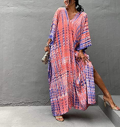 Vestido de café casual para mujer holgado que disimula y estiliza con rayas 3