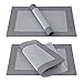 4pcs/partia PVC Dekoracyjne winylowe podkładki do jadalni biegnących podkładki lniane akcesoria kuchenne podstawki (Color : A-Grey, Size : Set of 10)